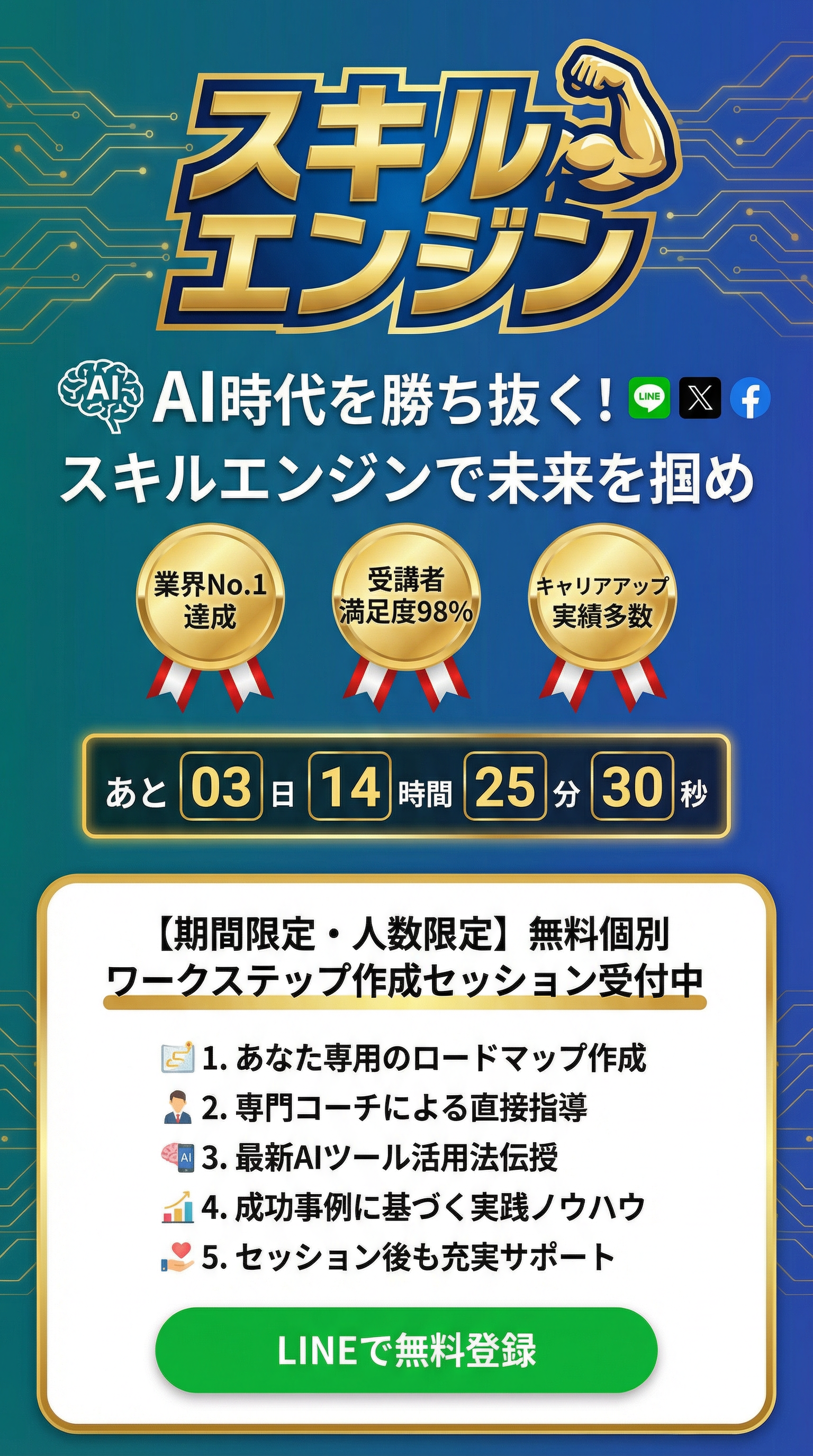 スキルエンジン - 無料個別ワークステップ作成会 5大特典